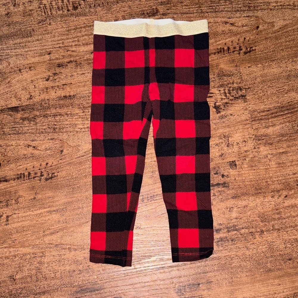 Carter's Red and Black Checkered Kids Leggings